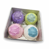Clearance: Bath Bombs Gift Set with Essential Oils Relaxing Lavender & Citrus (4 Pack)