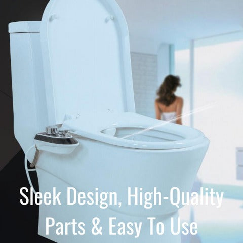 Clearance: Premium Toilet Bidet Attachment – Dual Nozzles (Rear &amp; Feminine Wash), Self-Cleaning, Adjustable Water Pressure, Easy DIY Installation, Cold Water Spray