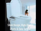Clearance: Premium Toilet Bidet Attachment – Dual Nozzles (Rear &amp; Feminine Wash), Self-Cleaning, Adjustable Water Pressure, Easy DIY Installation, Cold Water Spray